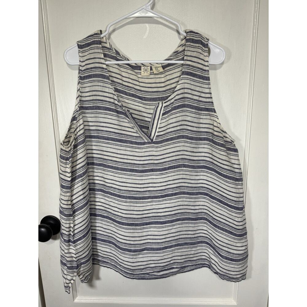 Artisa NY Sleeveless Linen Top Size XL